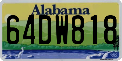 AL license plate 64DW818