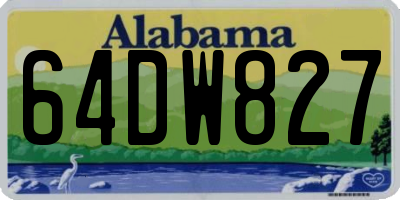 AL license plate 64DW827