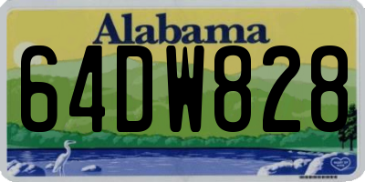 AL license plate 64DW828