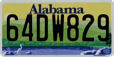 AL license plate 64DW829