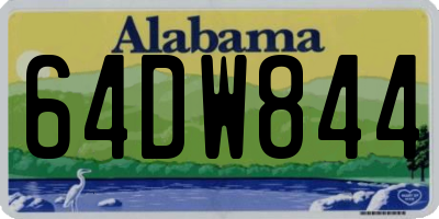 AL license plate 64DW844