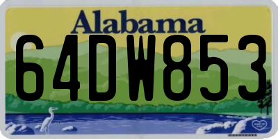 AL license plate 64DW853