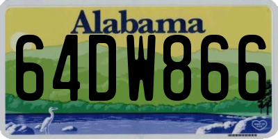 AL license plate 64DW866