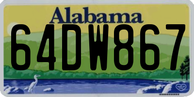AL license plate 64DW867