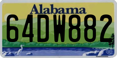 AL license plate 64DW882