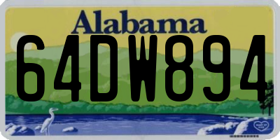 AL license plate 64DW894
