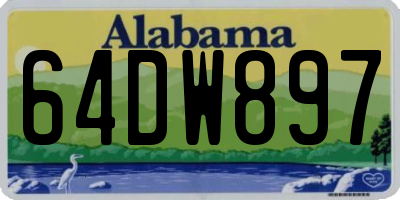 AL license plate 64DW897