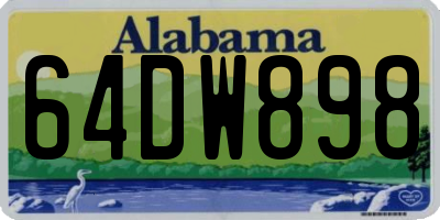 AL license plate 64DW898