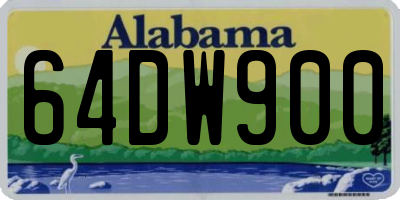 AL license plate 64DW900