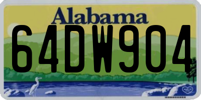 AL license plate 64DW904