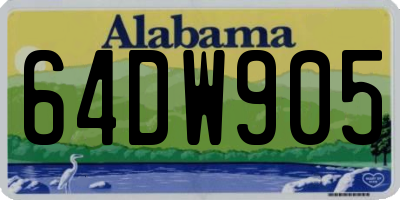 AL license plate 64DW905