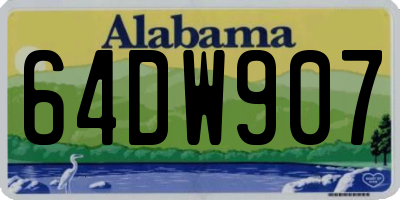 AL license plate 64DW907