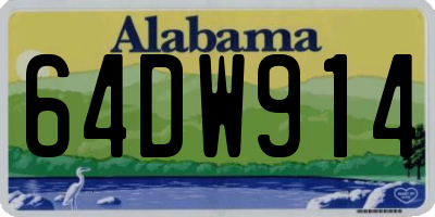 AL license plate 64DW914