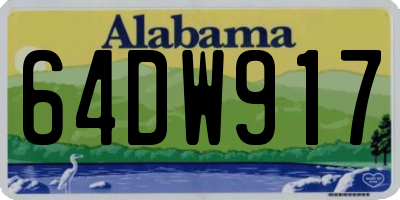 AL license plate 64DW917