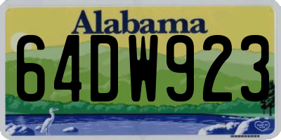 AL license plate 64DW923