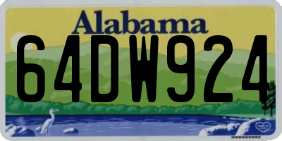AL license plate 64DW924