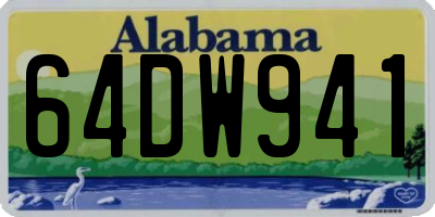 AL license plate 64DW941