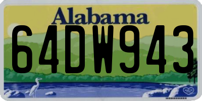 AL license plate 64DW943