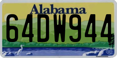 AL license plate 64DW944