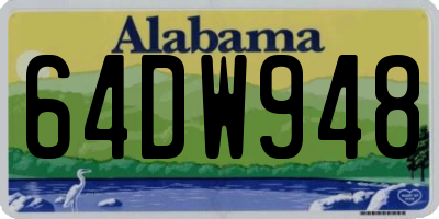 AL license plate 64DW948
