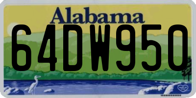 AL license plate 64DW950