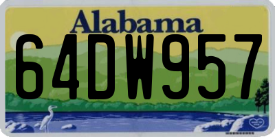 AL license plate 64DW957