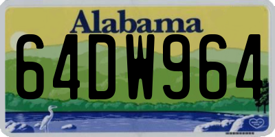 AL license plate 64DW964