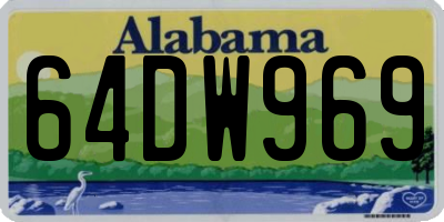 AL license plate 64DW969