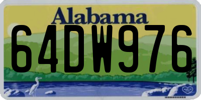 AL license plate 64DW976