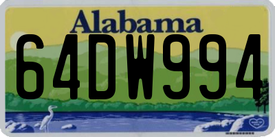 AL license plate 64DW994