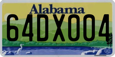 AL license plate 64DX004