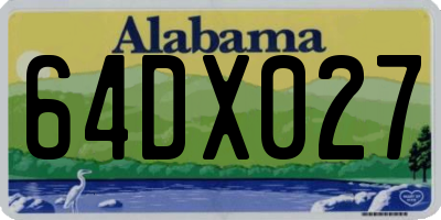AL license plate 64DX027