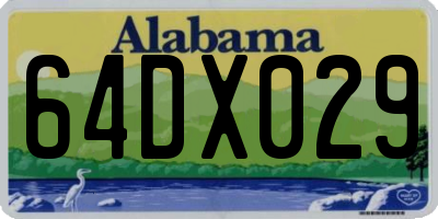 AL license plate 64DX029