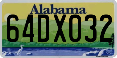AL license plate 64DX032