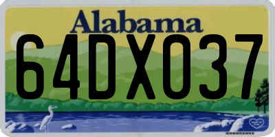 AL license plate 64DX037
