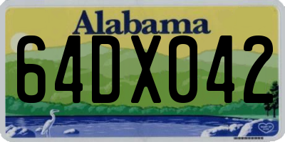 AL license plate 64DX042