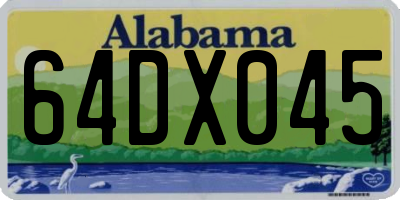 AL license plate 64DX045