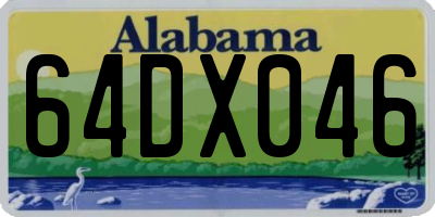 AL license plate 64DX046