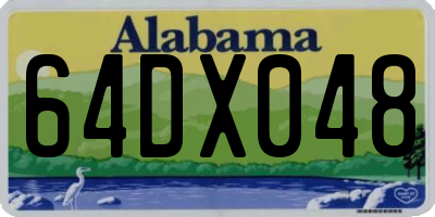 AL license plate 64DX048
