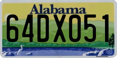AL license plate 64DX051