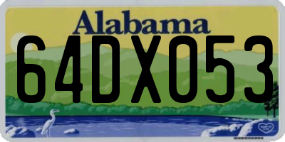 AL license plate 64DX053
