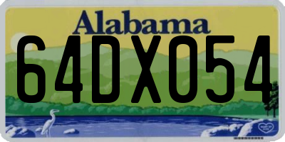 AL license plate 64DX054