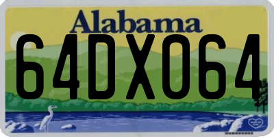 AL license plate 64DX064