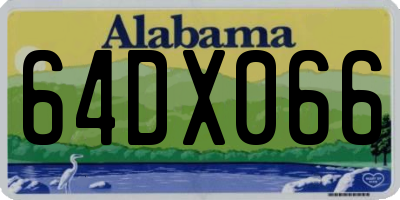 AL license plate 64DX066