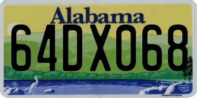 AL license plate 64DX068