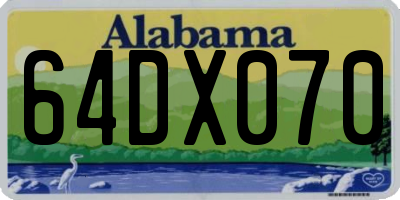 AL license plate 64DX070