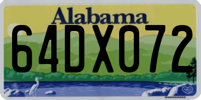 AL license plate 64DX072