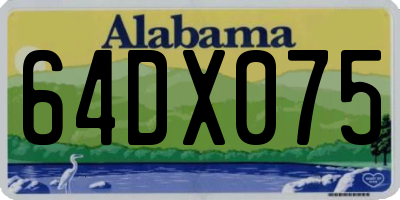AL license plate 64DX075