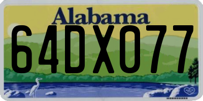 AL license plate 64DX077