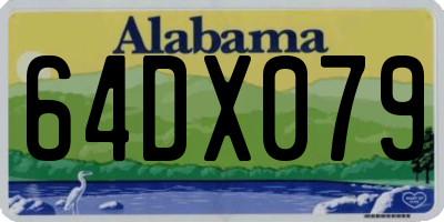AL license plate 64DX079